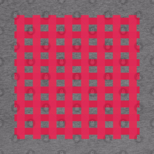 Red Checkered Gingham Pattern by Art By LM Designs 